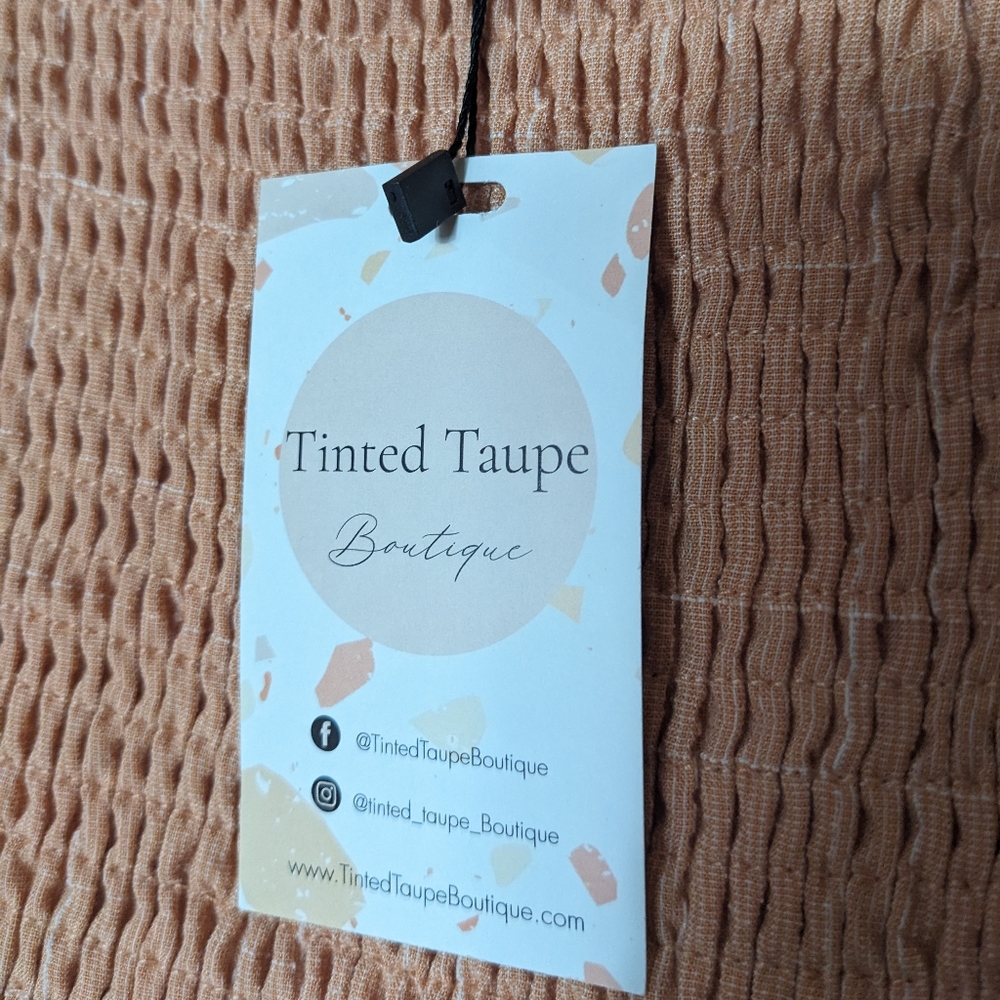 Paper Crane peplum Smocked Top size small - Picture 3 of 6